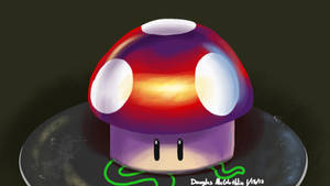 Super Mario Mushroom. (Painting Practice)