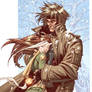 Gambit and Rogue Print