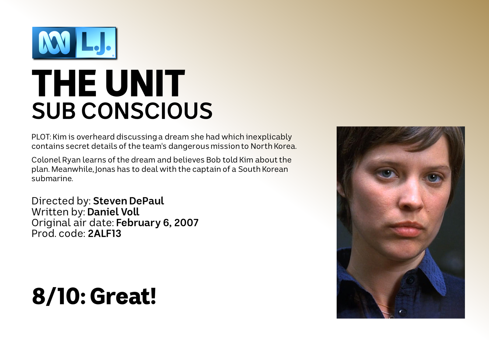 REVIEW: The Unit: S2, EP13 - Sub Conscious by LJest2004 on DeviantArt