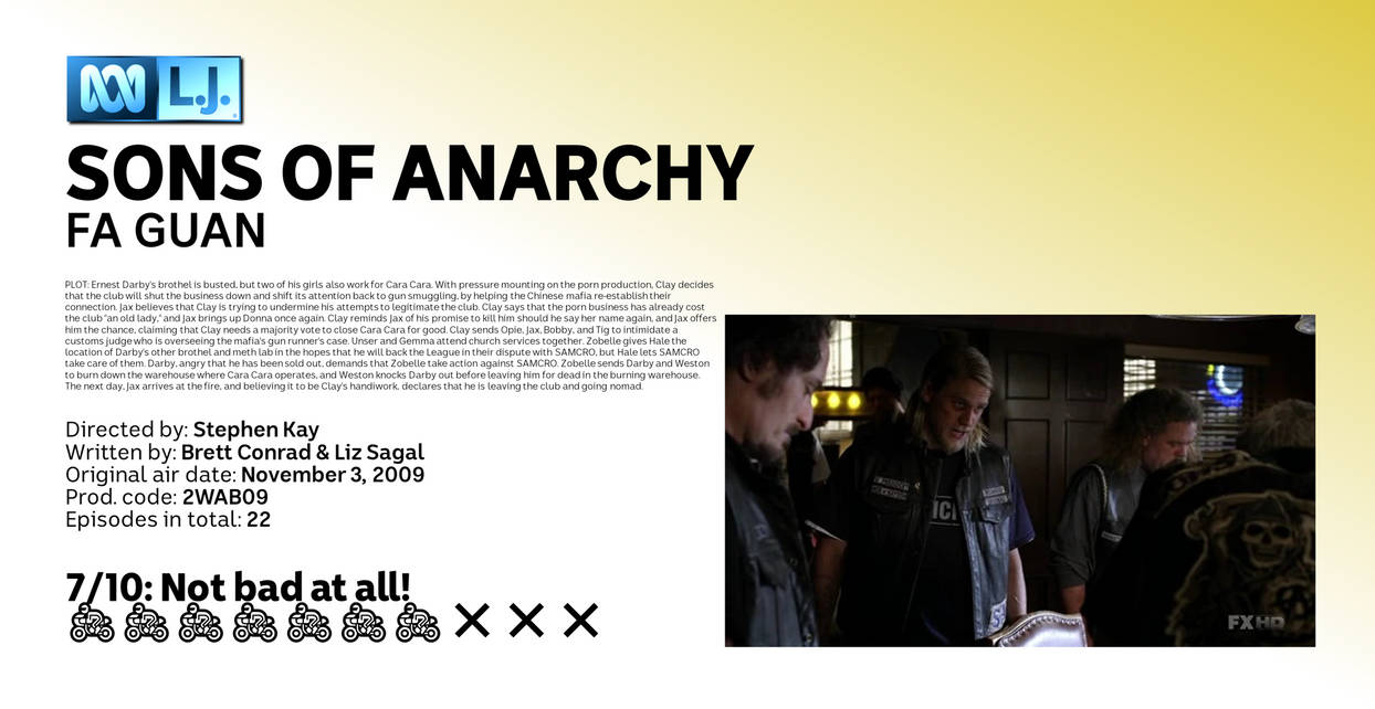 REVIEW: Sons of Anarchy: S2, EP9 - Fa Guan by LJest2004 on DeviantArt