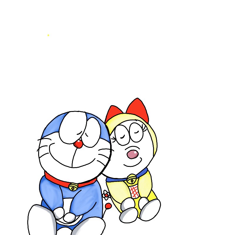 Doraemon and Dorami Sleeping Together by DoraeArtDreams.