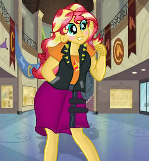 Sunset Shimmer Enjoying Her Lollipop