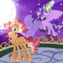 MLP AU - Princess Sunset and Princess Starlight