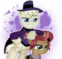 Pony Darkwing and His Daughter Sidekick Gosalyn by DoraeArtDreams-Aspy