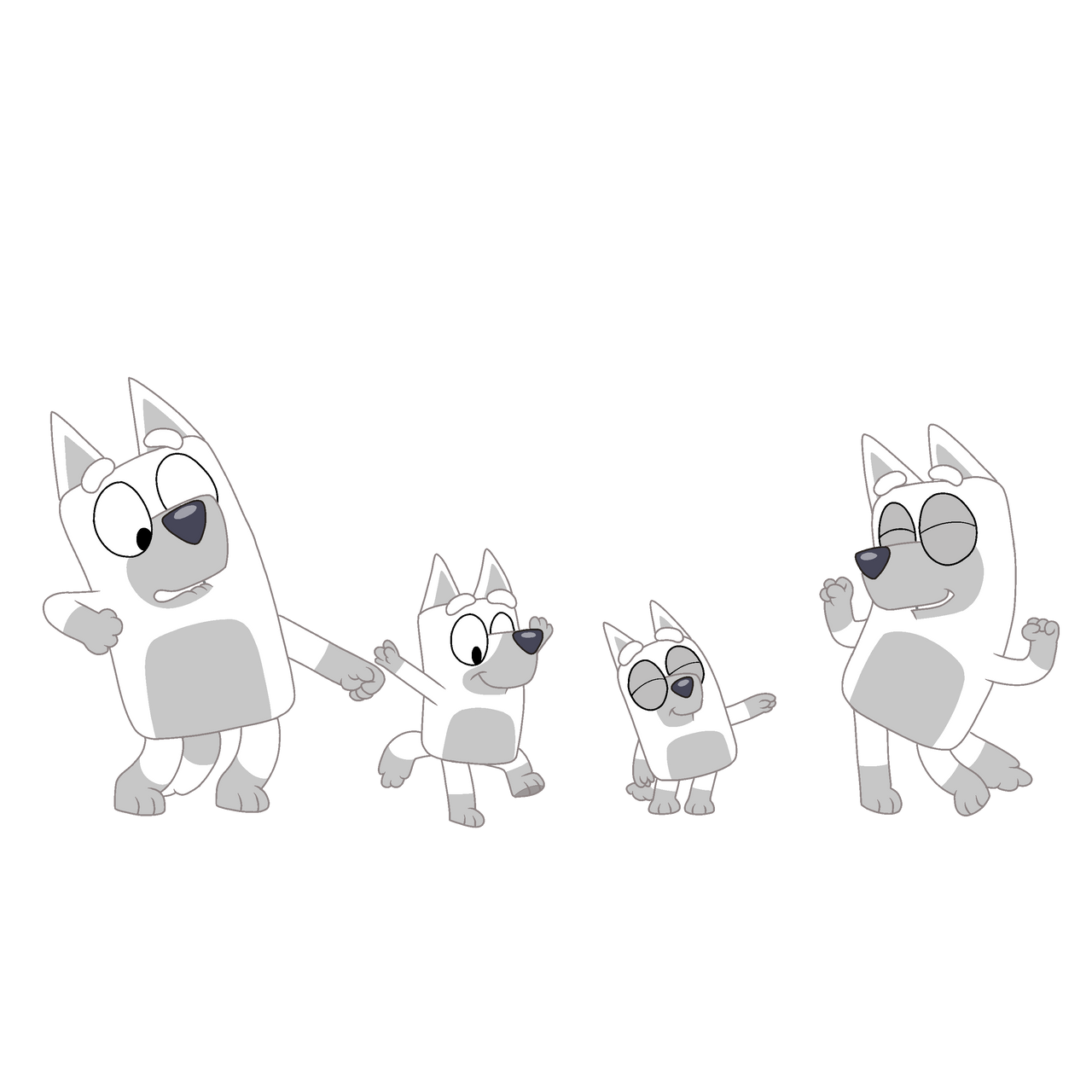 Bluey Family Dancing Base Version 1 by DoraeArtDreams-Aspy on DeviantArt