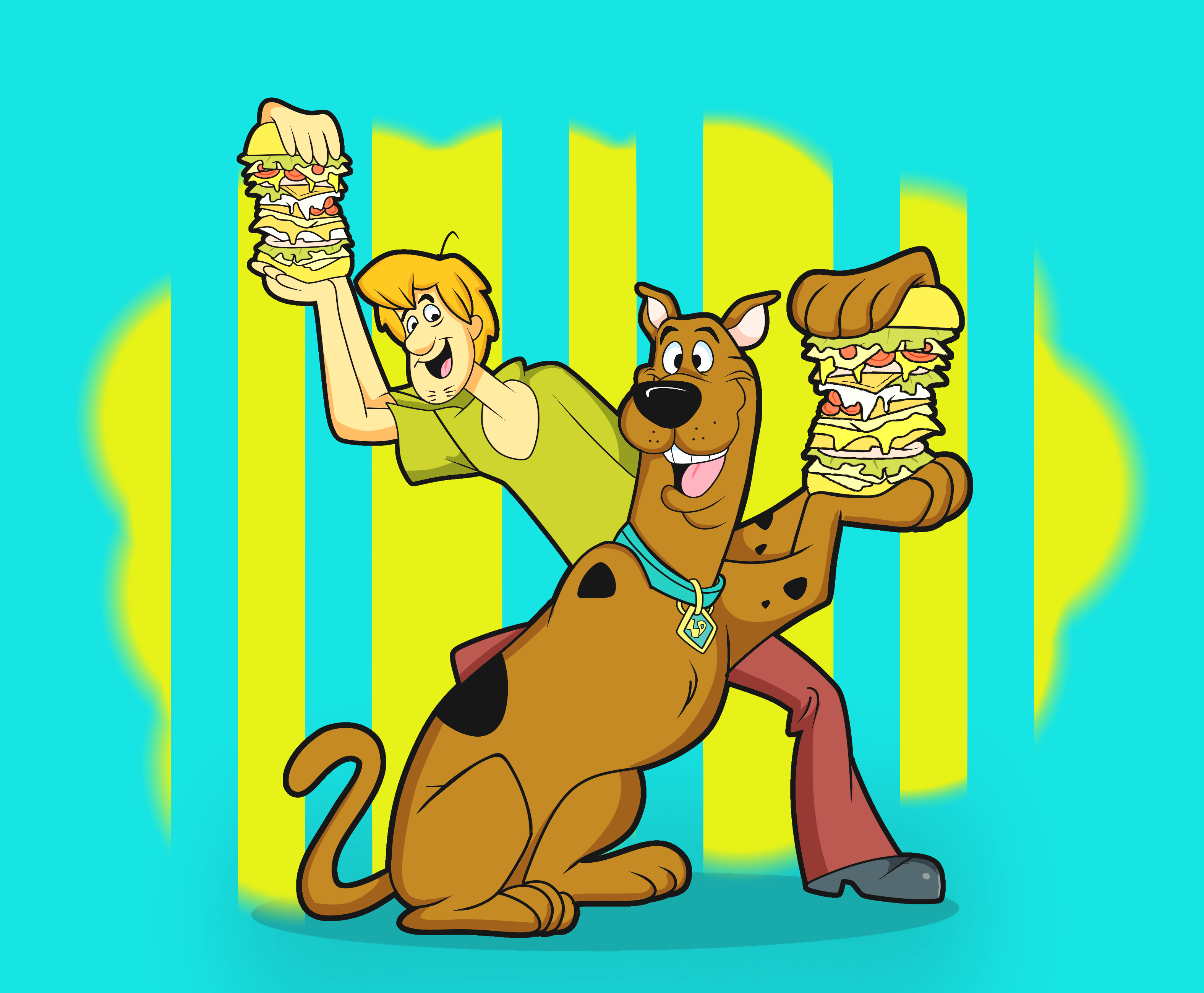 Scooby And Shaggy Holding Their Sandwiches Comm By DoraeArtDreams scooby-and-shaggy-holding-their-sandwiches-comm-by-doraeartdreams