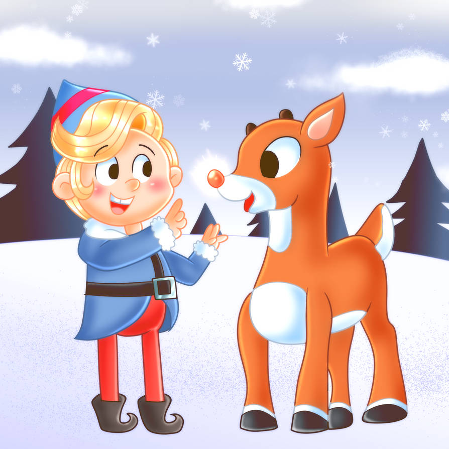 Rudolph and Hermey (Commission) by DoraeArtDreams-Aspy on DeviantArt