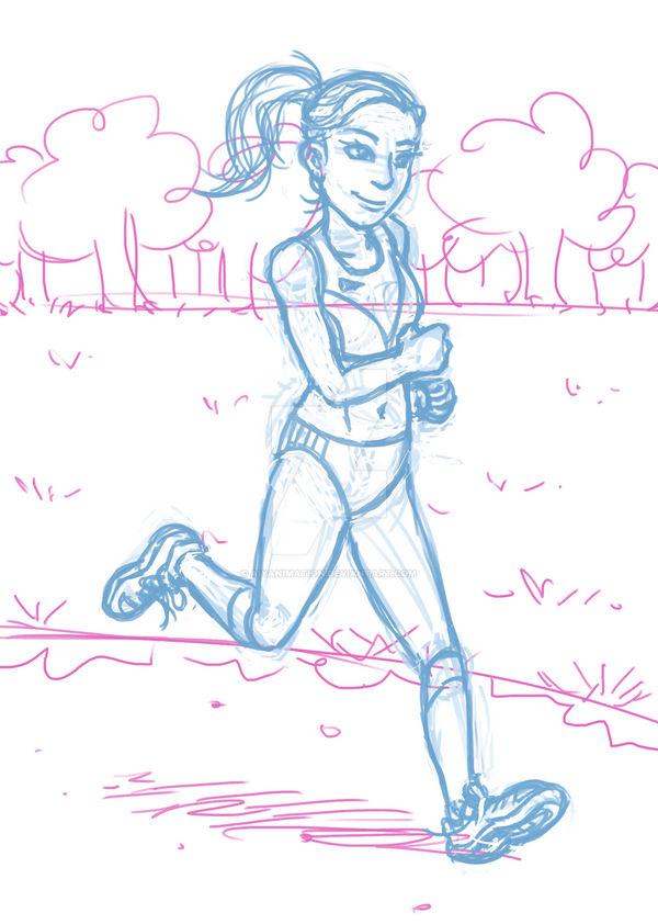 Deviantart Front View Running WIP : Commission Out For A Run by Aiyanimation on DeviantArt
