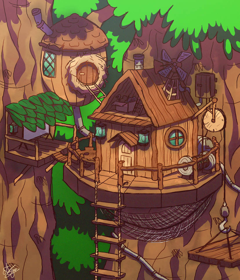 Treehouse Concept: Midday by Aiyanimation on DeviantArt