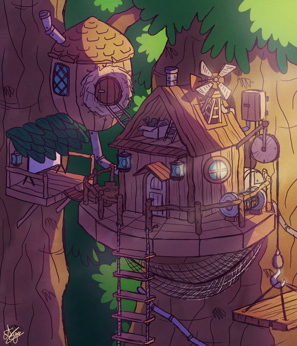 Treehouse Concept: Sunrise by Aiyanimation on DeviantArt