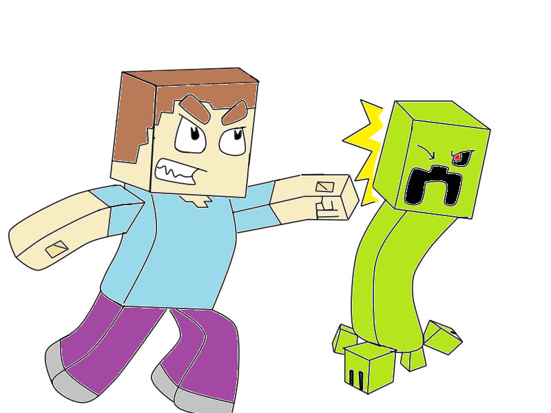 Steve is angry (color) by nobleminecraft on DeviantArt