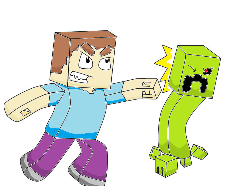 Minecraft Steve Rage Steve is angry (colored and shaded) by nobleminecraft on DeviantArt