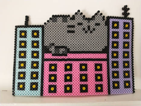 Giant Pusheen Sleeping Perler