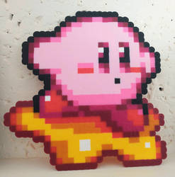 Kirby riding Star (Perler)