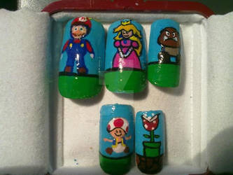 super mario nails