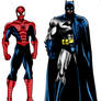 Spiderman and Batman colored