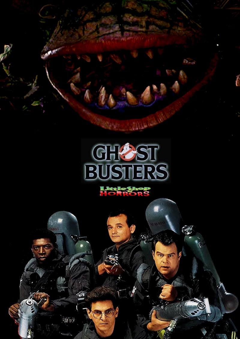 Ghostbusters And The Little Shop Of Horrors Poster By Ghostbusters And The Little Shop Of Horrors Poster By