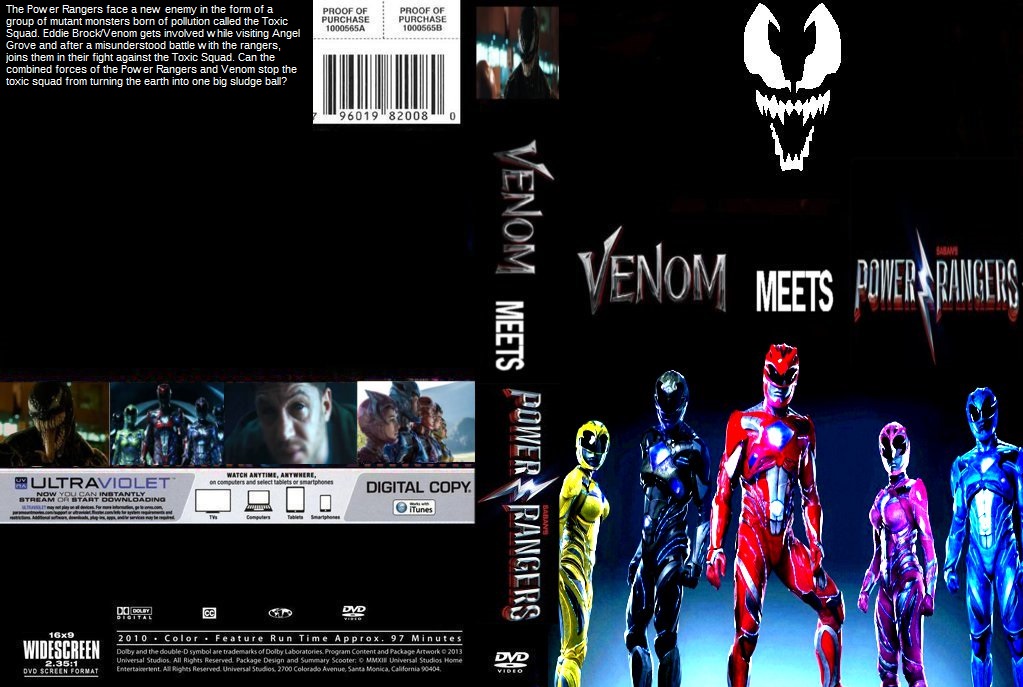 Venom meets The Power Rangers DVD cover by SteveIrwinFan96 on DeviantArt