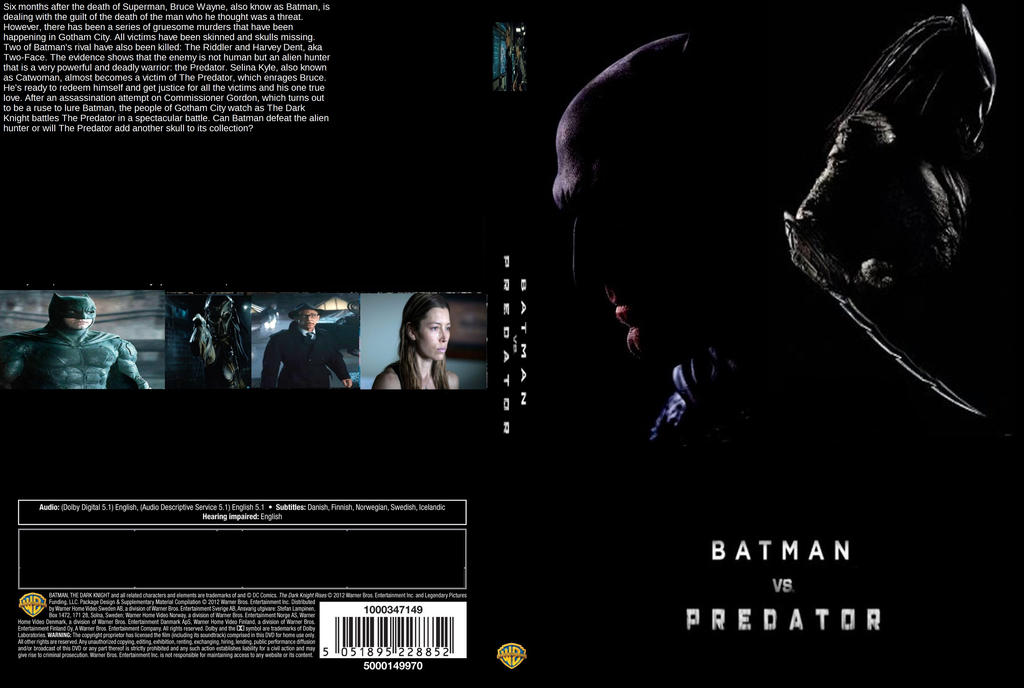 Batman Vs Predator Dvd Cover By Steveirwinfan96 On Deviantart