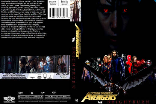 The New Avengers vs. Brightburn DVD cover