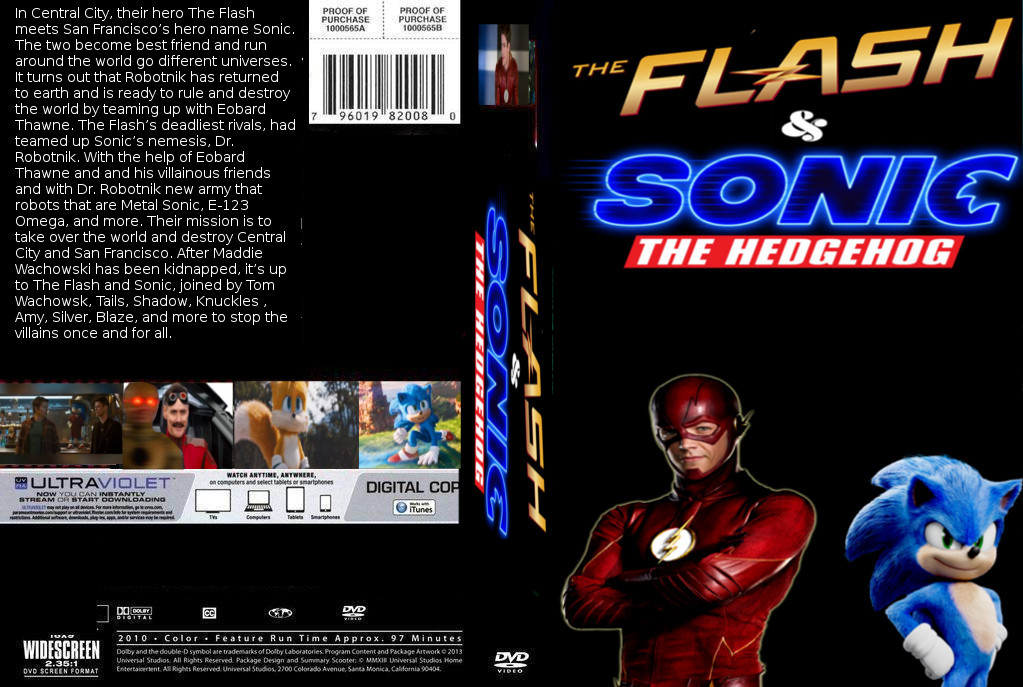 The Flash and Sonic the Hedgehog DVD cover version by SteveIrwinFan96 ...