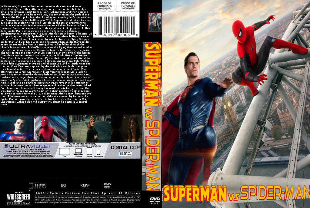 Superman vs Spider Man DVD cover version 3 by SteveIrwinFan96 on DeviantArt