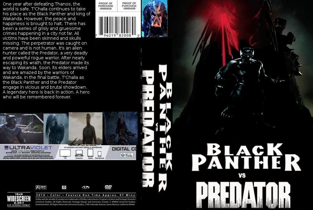 Black Panther vs. Predator DVD cover by SteveIrwinFan96 on ...