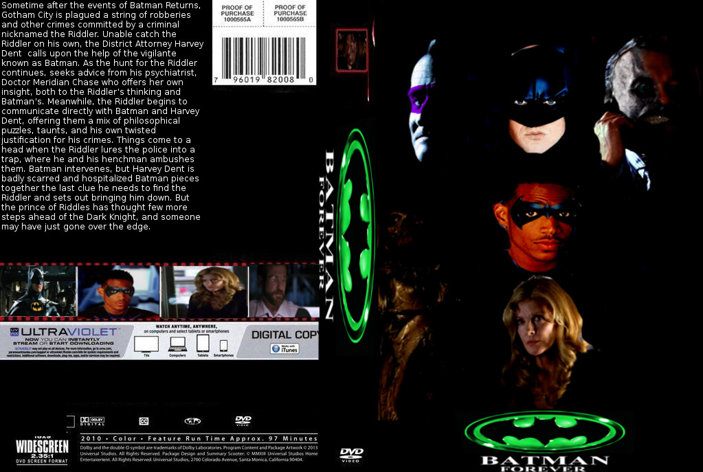 Tim Burtons Batman Forever DVD cover by SteveIrwinFan96 on DeviantArt