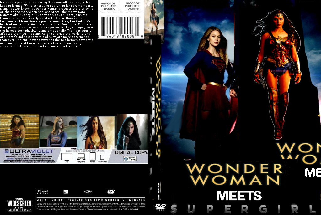 Wonder Woman Meets Supergirl DVD cover 29 by SteveIrwinFan96 ...