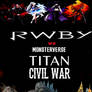 RWBY vs MonsterVerse Titan Civil War poster