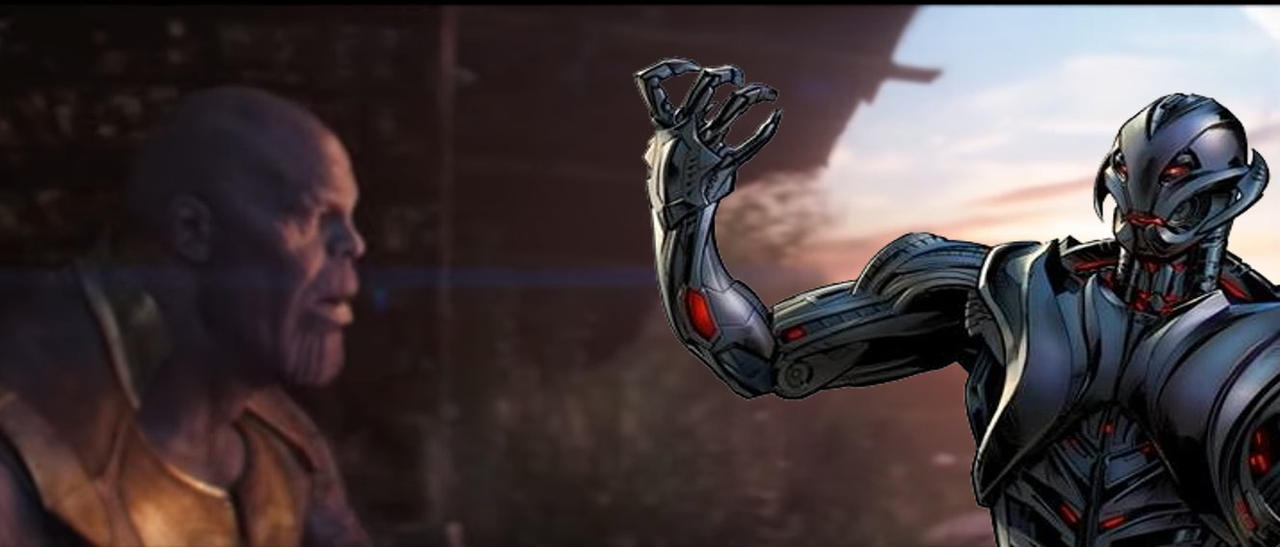 Ultron Thinking Ultron vs Thanos by SteveIrwinFan96 on DeviantArt