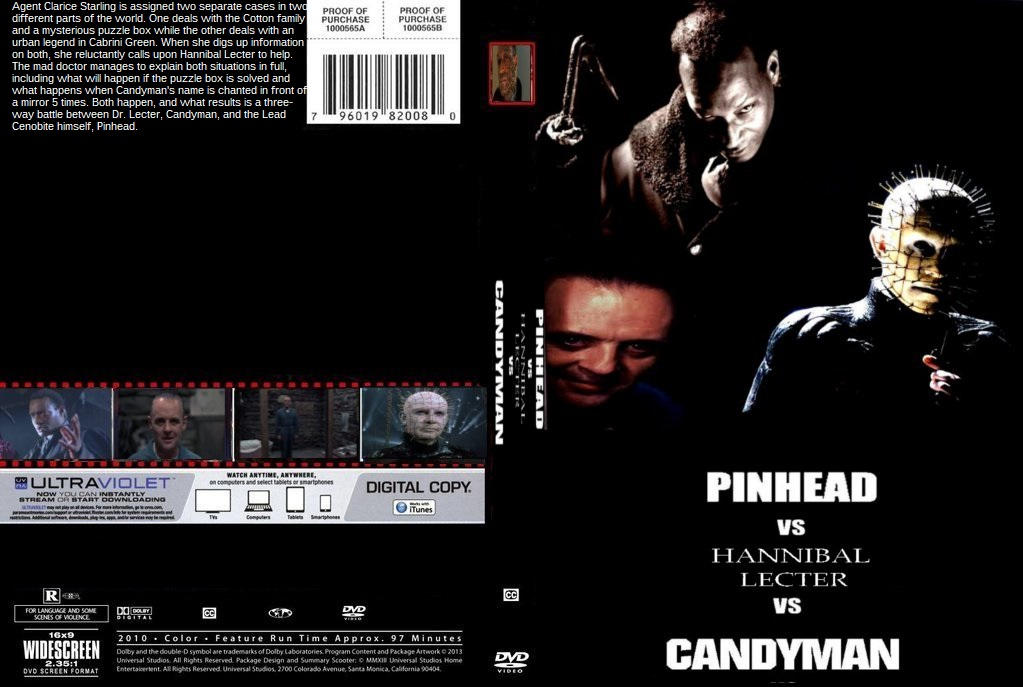 Pinhead vs Hannibal Lecter vs Candyman DVD cover by SteveIrwinFan96 on ...