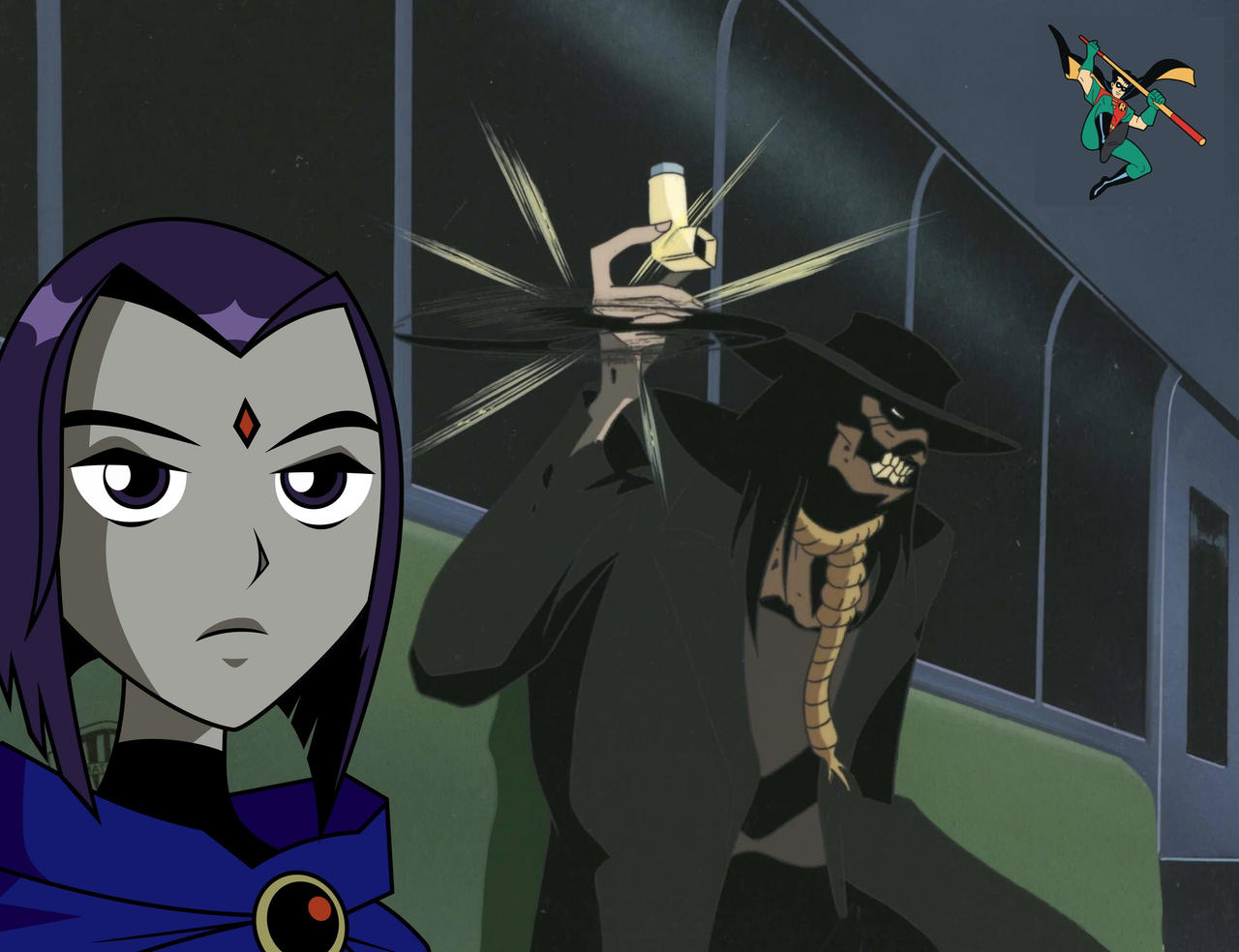 Robin and Raven vs Scarecrow by SteveIrwinFan96 on DeviantArt