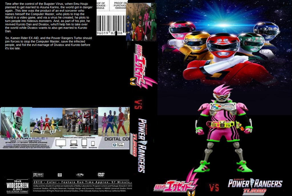 Kamen Rider EX-AID VS Power Rangers Turbo DVD by SteveIrwinFan96 on ...