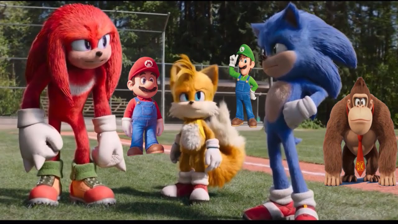Sonic Tails and Knuckles meet Mario Luigi and DK by SteveIrwinFan96 on ...