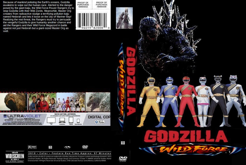 Wild Godzilla Godzilla Wild Force DVD cover by SteveIrwinFan96 on DeviantArt