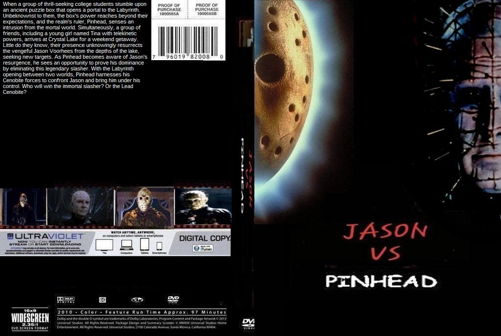 Jason vs Pinhead DVD cover 2 by SteveIrwinFan96 on DeviantArt