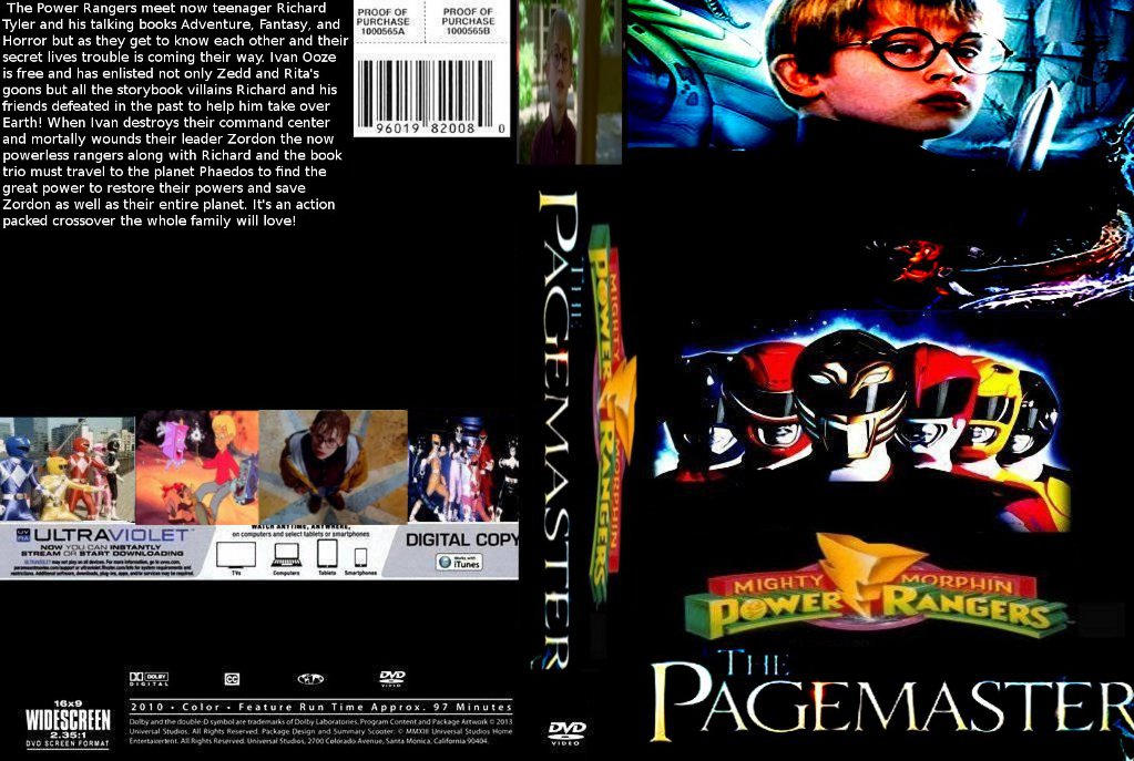 Mighty Dvd Deviantart Mighty Morphin Power Rangers The Page Master DVD by SteveIrwinFan96 on ...