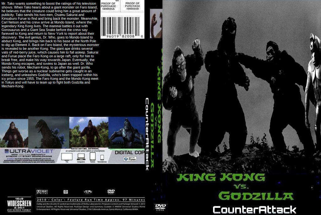 King Kong vs Godzilla Counterattack DVD cover by SteveIrwinFan96 on ...