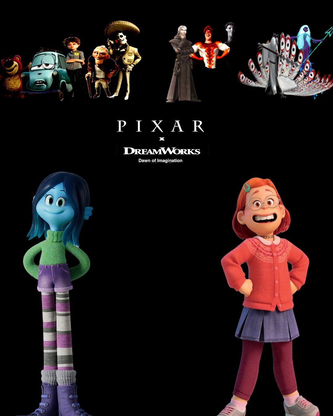 Dreamworks Style. Deviantart Pixar Dreamworks Dawn of Imagination poster by SteveIrwinFan96 on ...