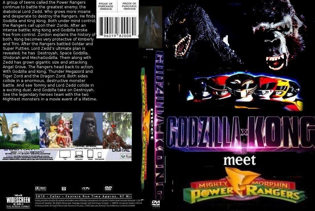 Godzilla x Kong meets Mighty Morphin Power Rangers by SteveIrwinFan96 ...