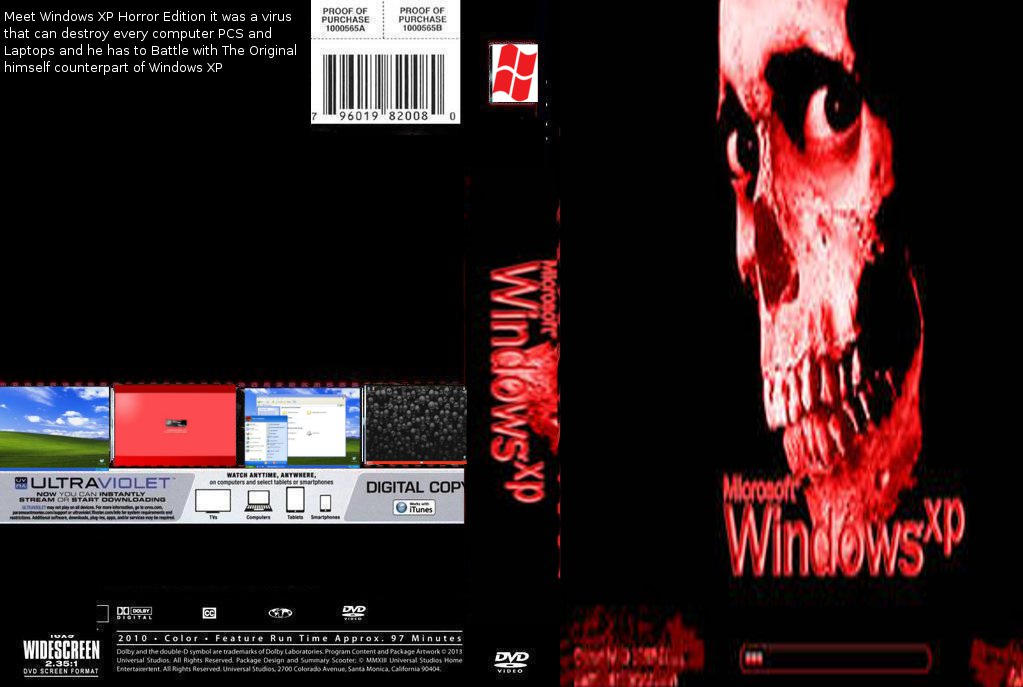 Windows Xp Horror Background Windows XP vs Windows XP Horror Edition DVD cover by SteveIrwinFan96 on ...
