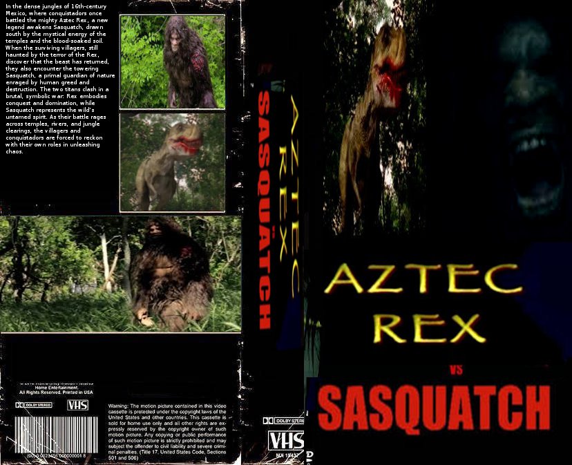 Aztecrex Aztec Rex vs Sasquatch VHS Cover by SteveIrwinFan96 on DeviantArt