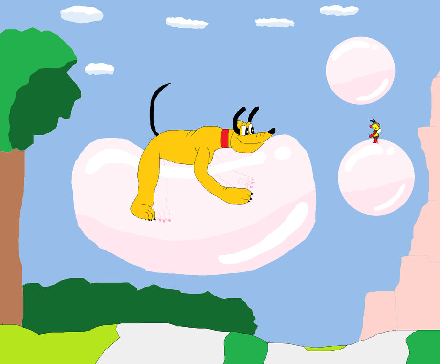 Pluto and Spike on the Bubbles by SuperdragonFeuragon on DeviantArt