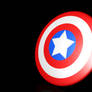 Captain America's Shield on Black Gloss