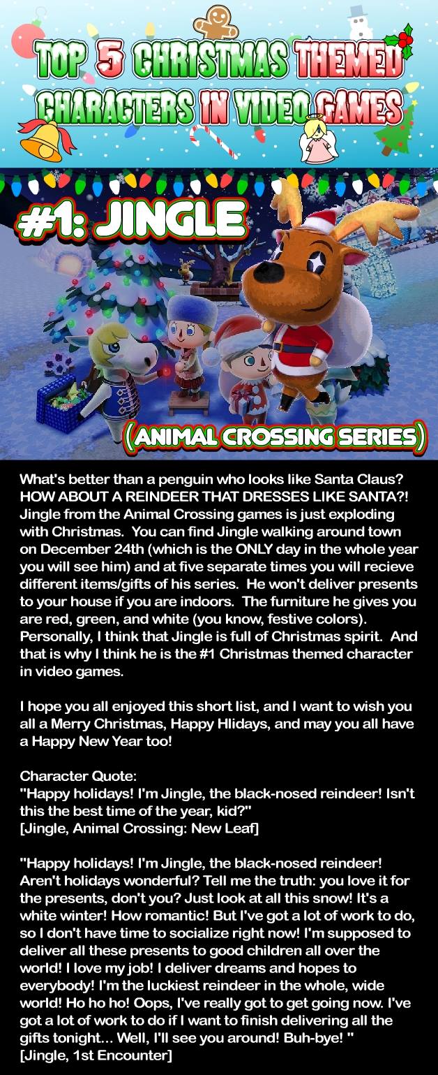 Top 5 List: Christmas Themed Characters #1