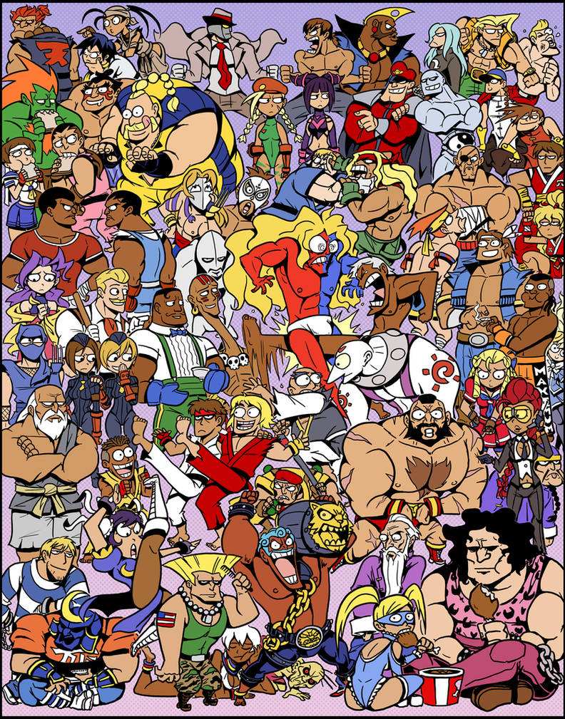 Cartoon Fighters Deviantart Roster all them street fighters by captainosaka on DeviantArt