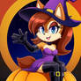 Sally Acorn wearing Witch Costume