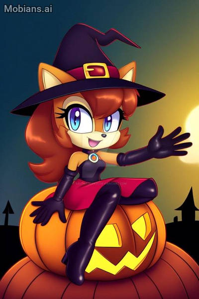 Sally Acorn wearing Witch Costume v5