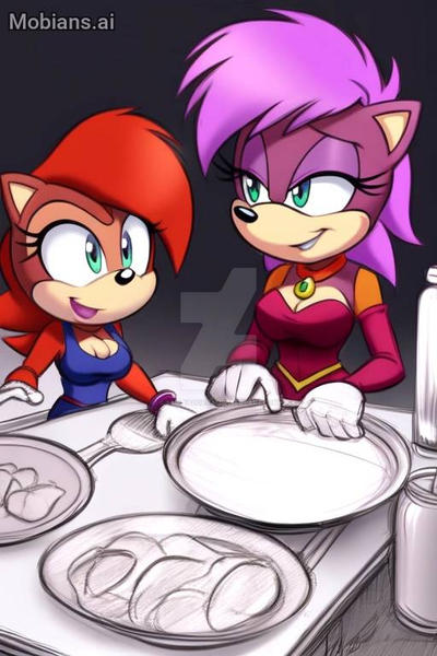 Sally and Sonia are preparing dinner